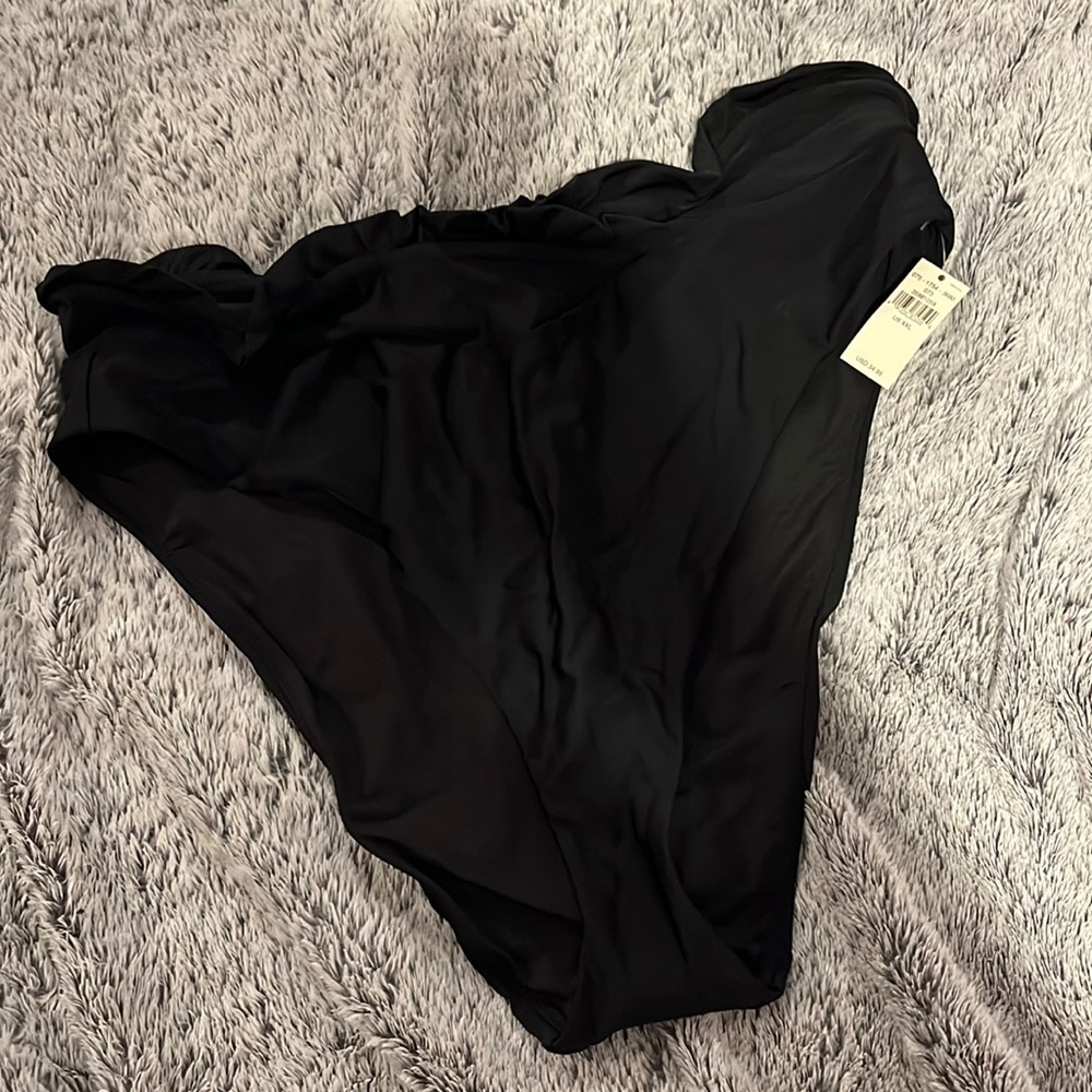 Aerie black ruffle bikini set